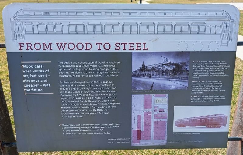 From Wood To Steel Marker. Click for full size. From Wood To Steel Marker image. Click for full size.