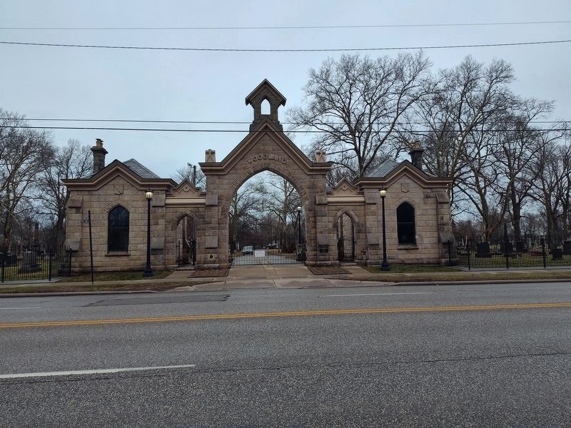 Woodland Cemetery image. Click for full size.