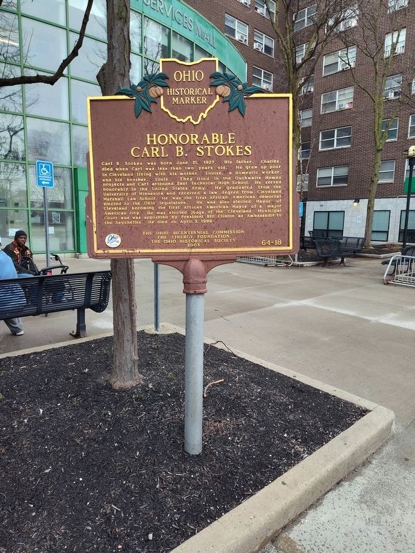 Honorable Carl B. Stokes Marker. Click for full size. Honorable Carl B. Stokes Marker image. Click for full size.