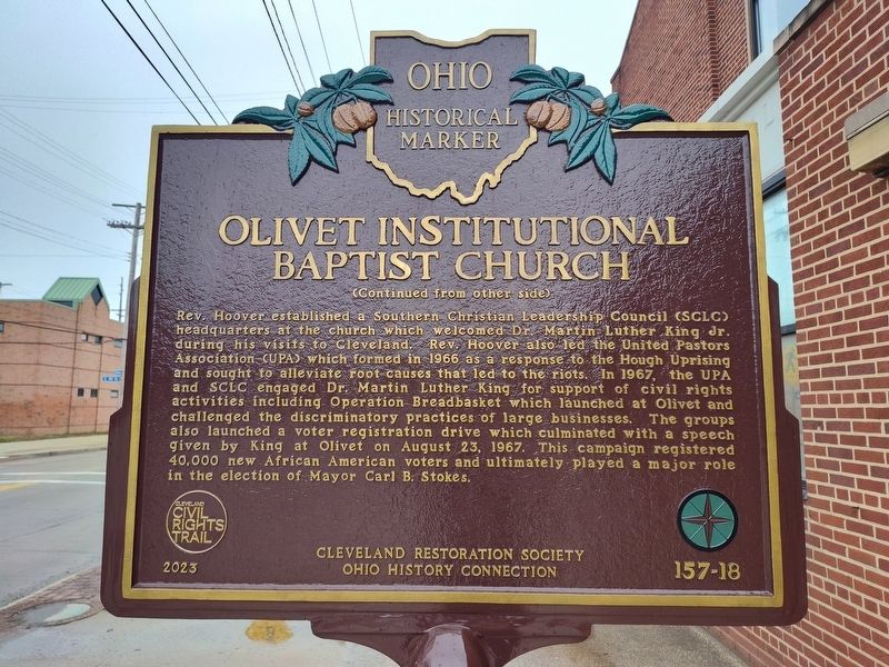 Olivet Institutional Baptist Church Marker. Click for full size. Olivet Institutional Baptist Church Marker image. Click for full size.