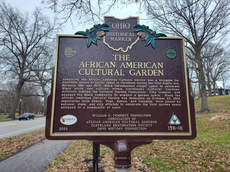The African American Cultural Garden Marker. Click for full size. The African American Cultural Garden Marker image. Click for full size.