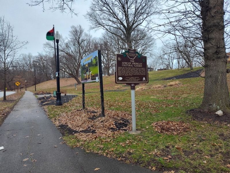 The African American Cultural Garden Marker. Click for full size. The African American Cultural Garden Marker image. Click for full size.