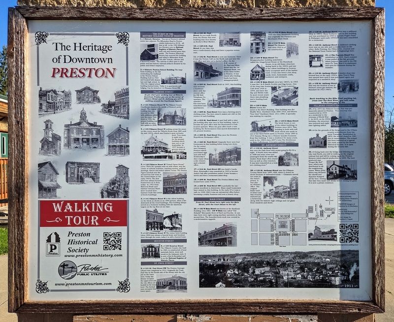 The Heritage of Downtown Preston Marker. Click for full size. The Heritage of Downtown Preston Marker image. Click for full size.