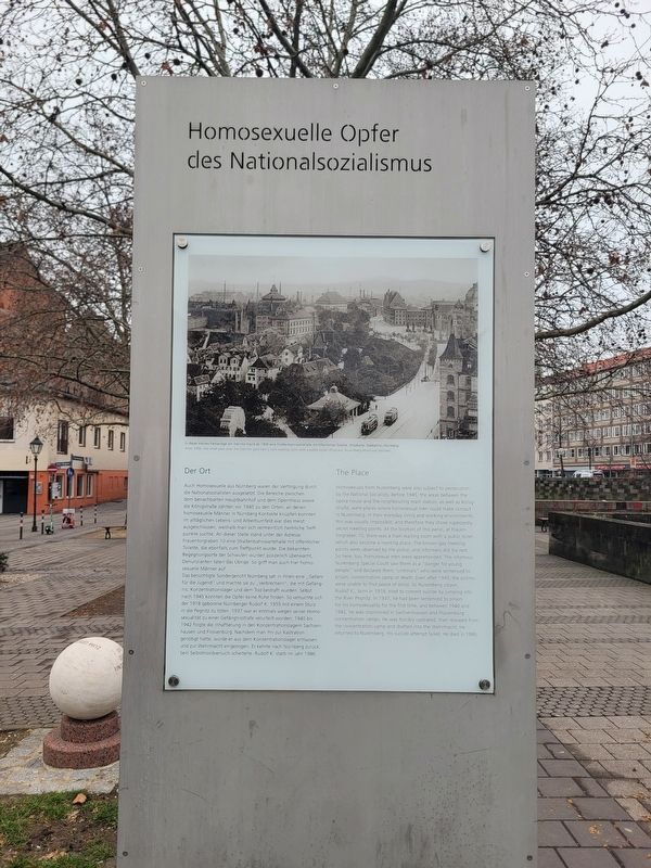 Homosexuelle Opfer des Nationalsozialismus / Homosexual Victims of National Socialism Marker. Click for full size. Homosexuelle Opfer des Nationalsozialismus / Homosexual Victims of National Socialism Marker image. Click for full size.