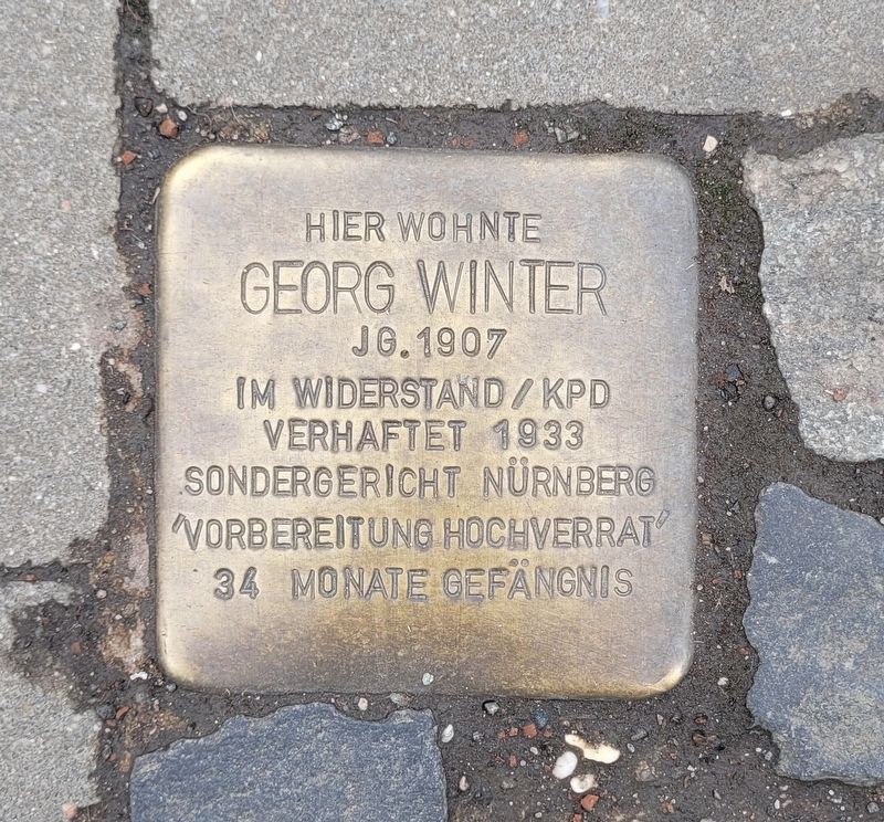 Georg Winter Marker. Click for full size. Georg Winter Marker image. Click for full size.
