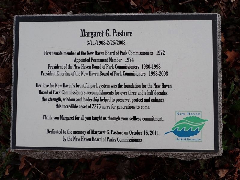Margaret G. Pastore Marker. Click for full size. Margaret G. Pastore Marker image. Click for full size.