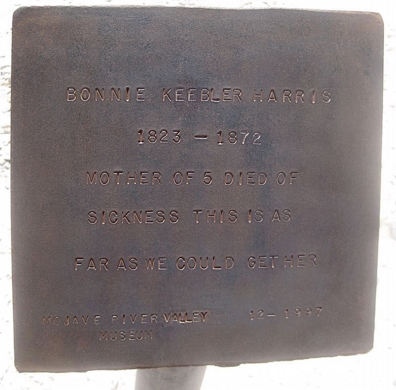 Bonnie Keebler Harris Grave Marker image. Click for full size.