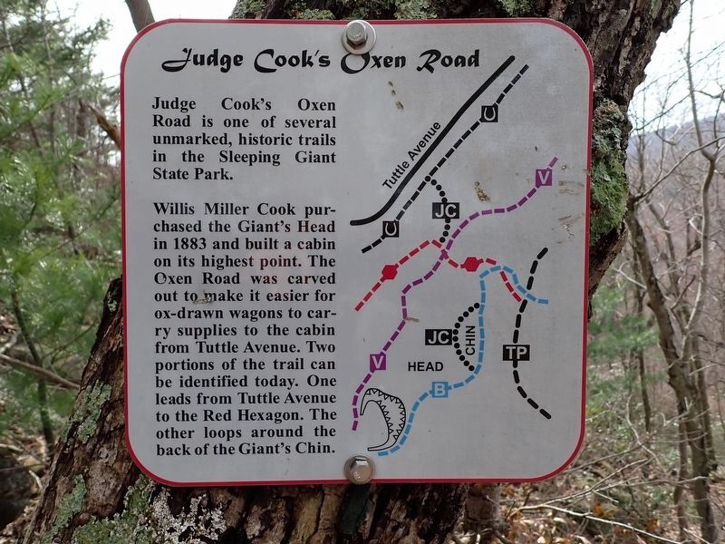 Judge Cook's Oxen Road Marker. Click for full size. Judge Cook's Oxen Road Marker image. Click for full size.