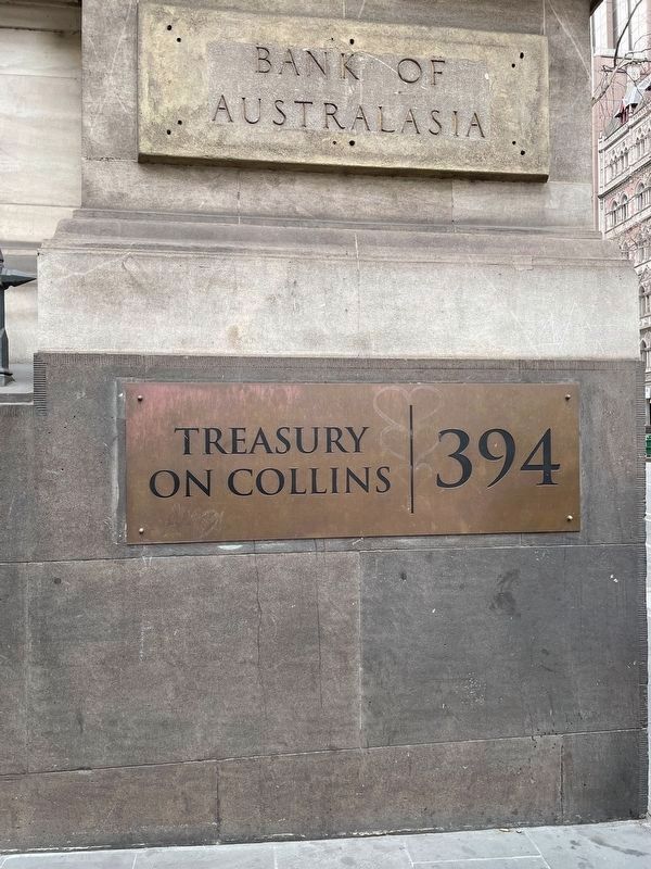 Original and new building names of the Former Bank of Australasia. Click for full size. Original and new building names of the Former Bank of Australasia image. Click for full size.