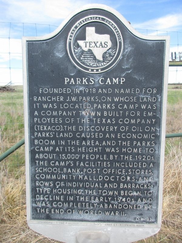 Parks Camp Marker. Click for full size. Parks Camp Marker image. Click for full size.