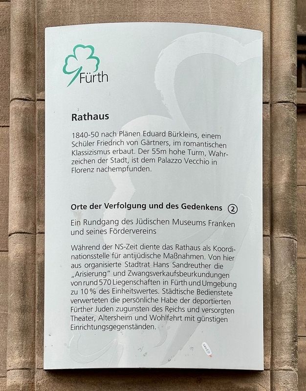 Rathaus / City Hall Marker image. Click for full size.