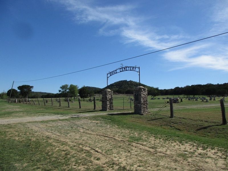 Brad Cemetery and marker image. Click for full size.
