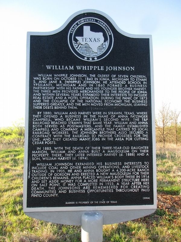William Whipple Johnson Marker. Click for full size. William Whipple Johnson Marker image. Click for full size.