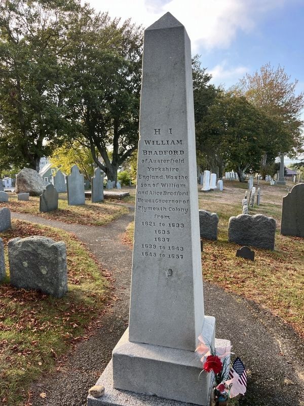Major William Bradford Marker. Click for full size. Major William Bradford Marker image. Click for full size.