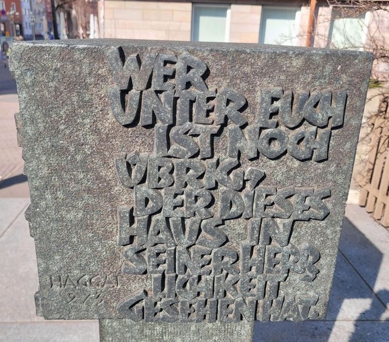 Nuremberg Main Synagogue Marker - Right Side. Click for full size. Nuremberg Main Synagogue Marker - Right Side image. Click for full size.