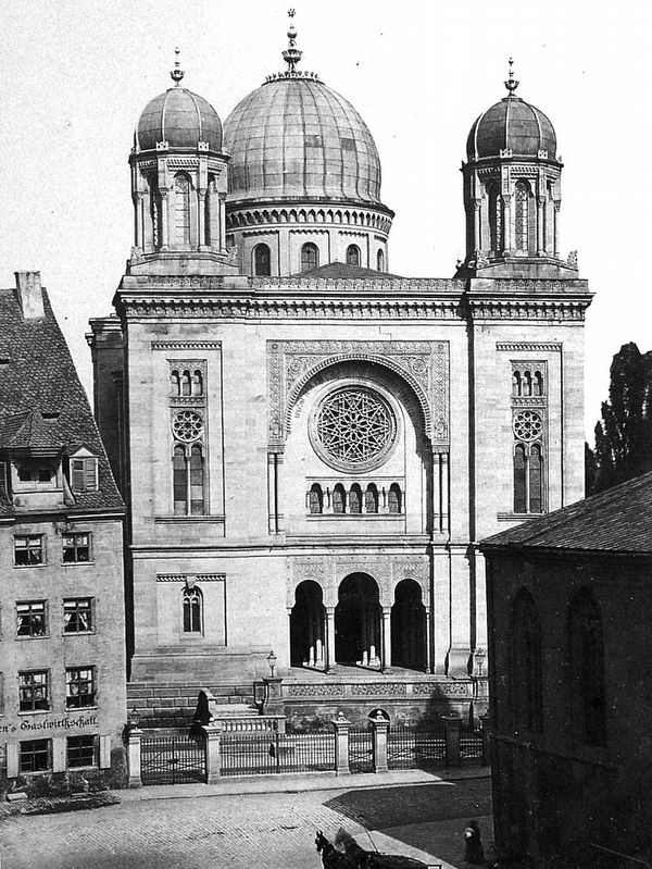 Synagogue of Nuremberg, built 1874. Click for full size. Synagogue of Nuremberg, built 1874 image. Click for full size.