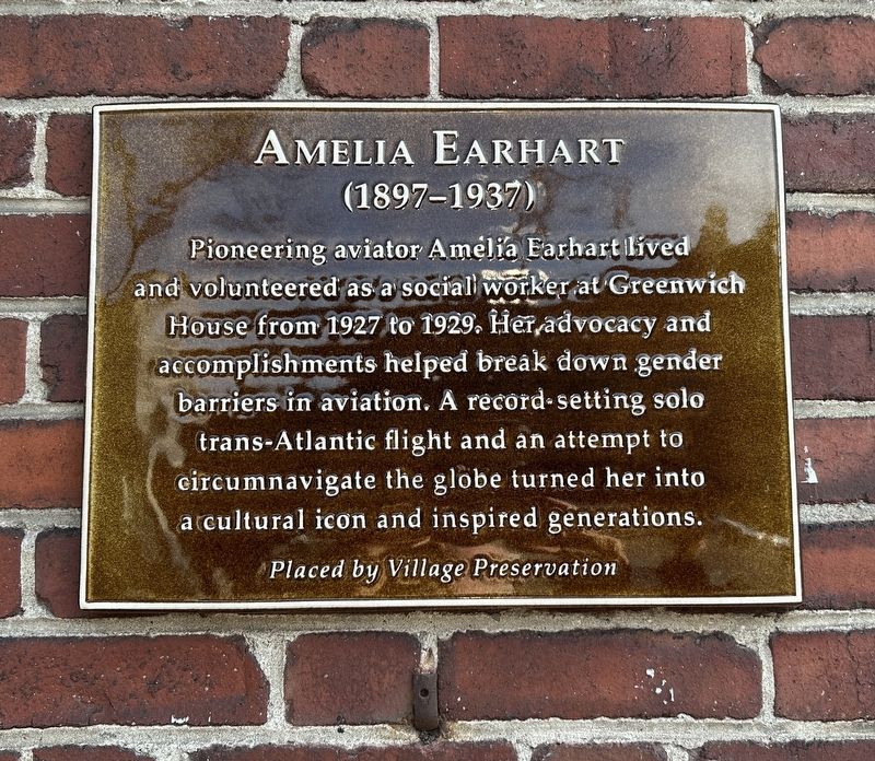 Amelia Earhart Marker. Click for full size. Amelia Earhart Marker image. Click for full size.