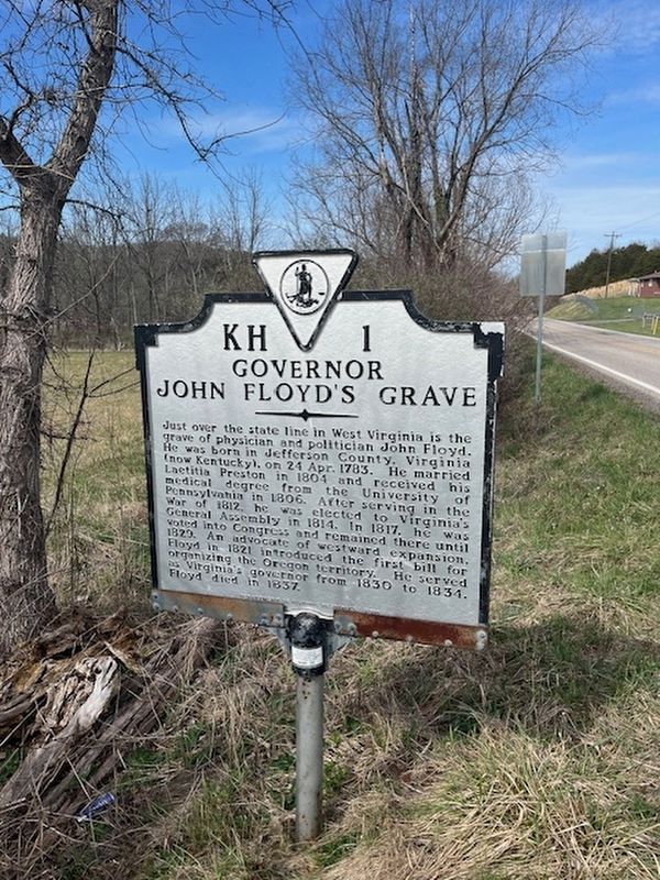 Governor John Floyd's Grave Marker. Click for full size. Governor John Floyd's Grave Marker image. Click for full size.