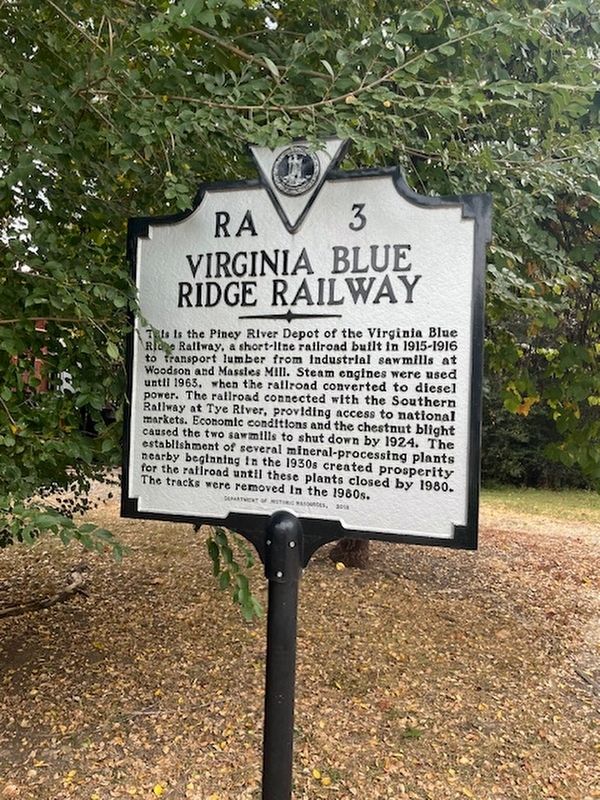 Virginia Blue Ridge Railway Marker image. Click for full size.