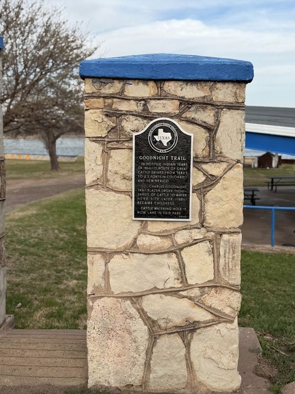 Goodnight Trail Marker. Click for full size. Goodnight Trail Marker image. Click for full size.