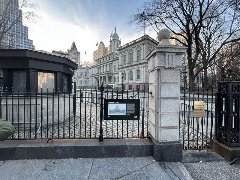 New York City Hall Marker image. Click for full size.