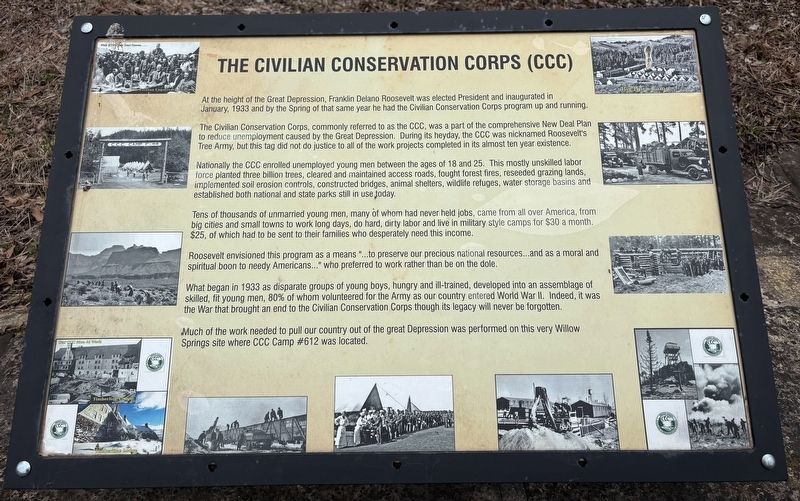 The Civilian Conservation Corps (CCC) Marker. Click for full size. The Civilian Conservation Corps (CCC) Marker image. Click for full size.