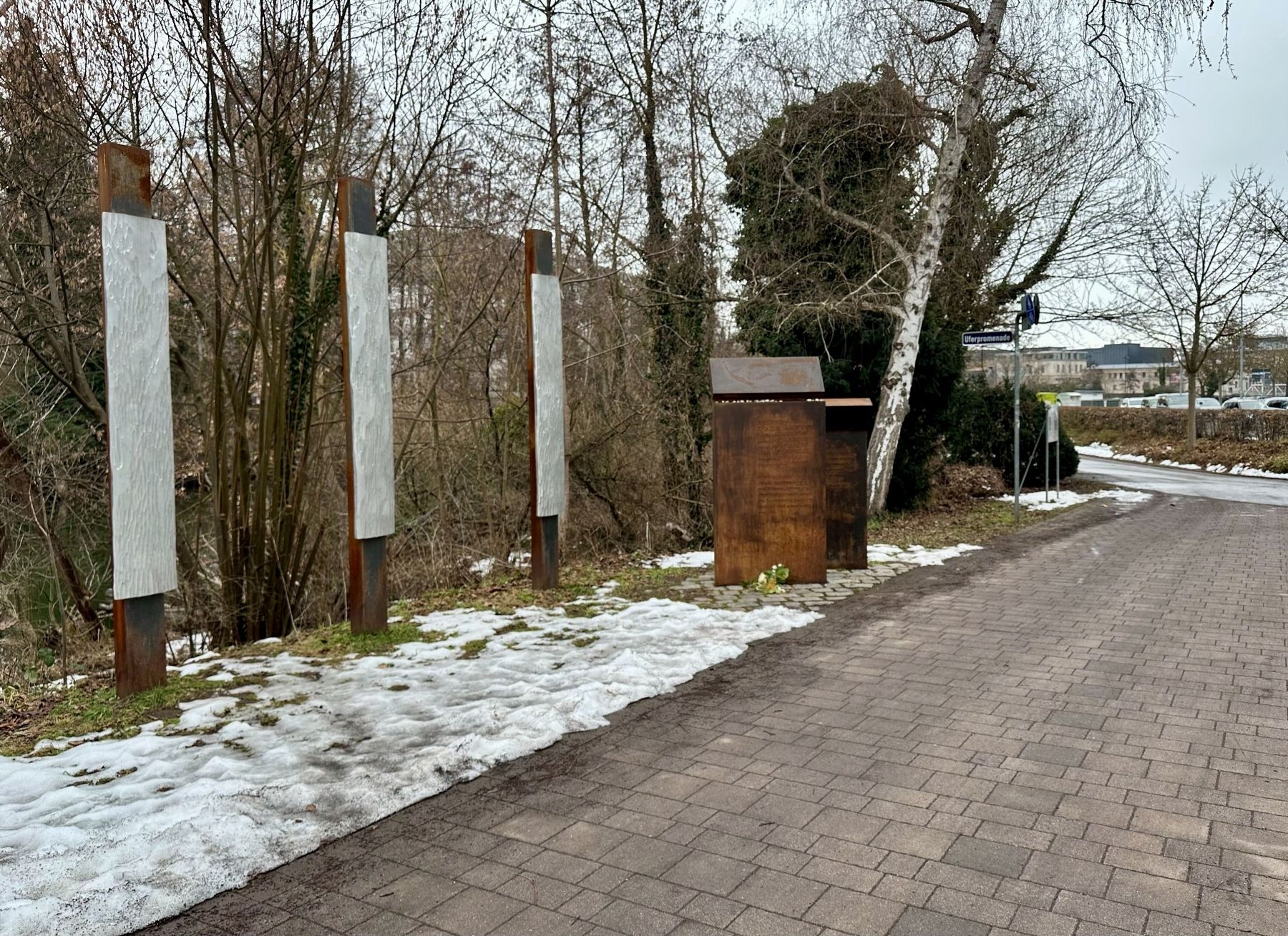 Benario-Goldmann-Gedenkstätte / Benario-Goldmann Memorial Site Marker. Click for full size. Benario-Goldmann-Gedenkstätte / Benario-Goldmann Memorial Site Marker image. Click for full size.
