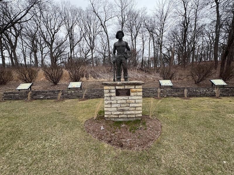 "The Worker" statue and four markers in honor of the Civilian Conservation Corps (CCC). Click for full size. "The Worker" statue and four markers in honor of the Civilian Conservation Corps (CCC) image. Click for full size.
