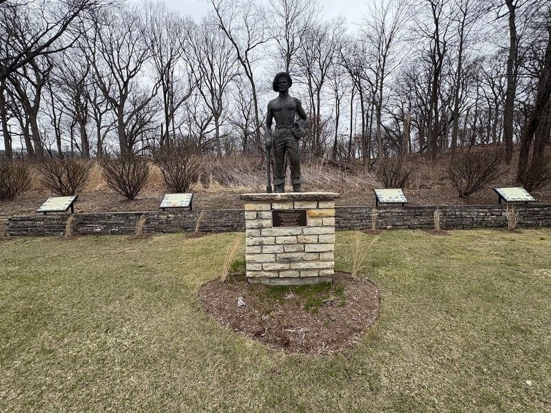 "The Worker" statue and four markers in honor of the Civilian Conservation Corps (CCC). Click for full size. "The Worker" statue and four markers in honor of the Civilian Conservation Corps (CCC) image. Click for full size.