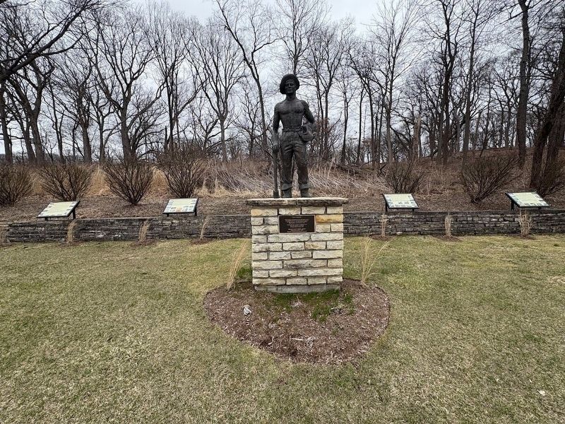 "The Worker" statue and four markers in honor of the Civilian Conservation Corps (CCC). Click for full size. "The Worker" statue and four markers in honor of the Civilian Conservation Corps (CCC) image. Click for full size.