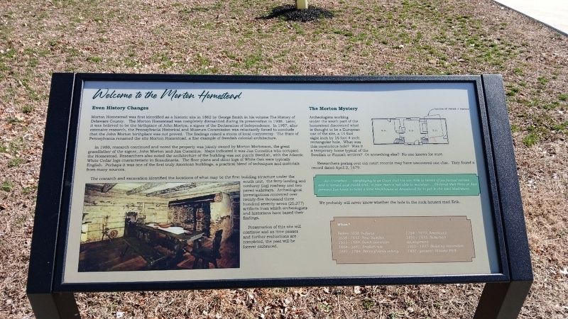 Welcome to the Morton Homestead Marker image. Click for full size.