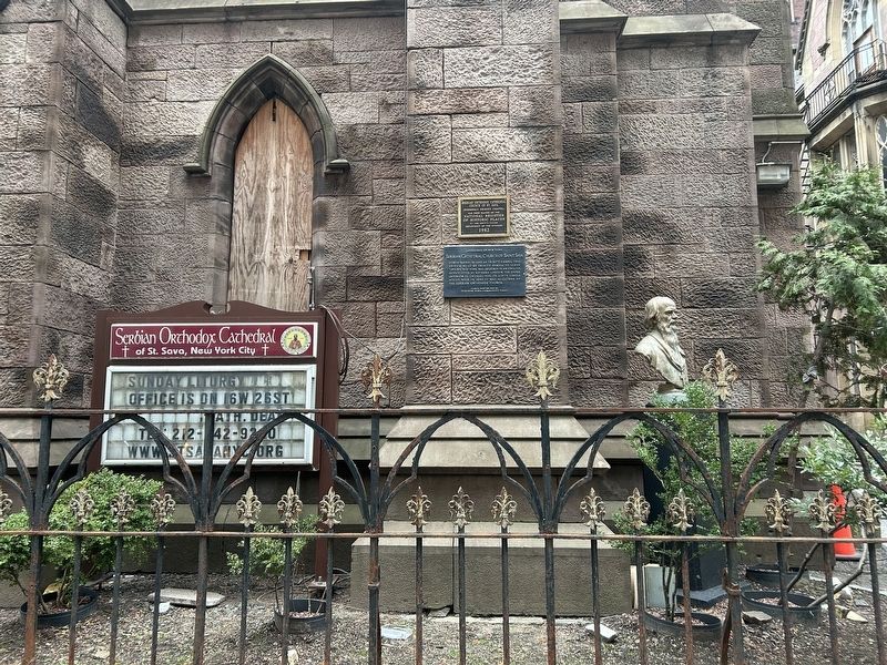 Serbian Orthodox Cathedral Church of St. Sava Marker. Click for full size. Serbian Orthodox Cathedral Church of St. Sava Marker image. Click for full size.
