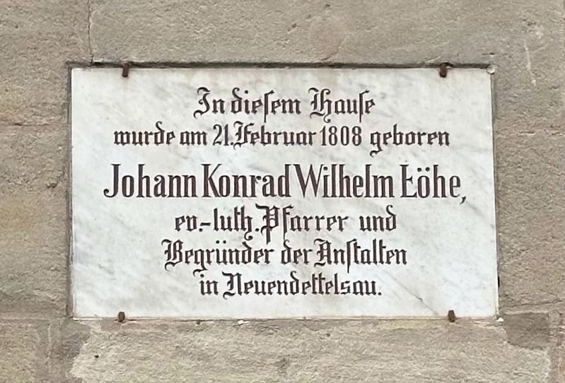 Johann Konrad Wilhelm Löhe Marker. Click for full size. Johann Konrad Wilhelm Löhe Marker image. Click for full size.