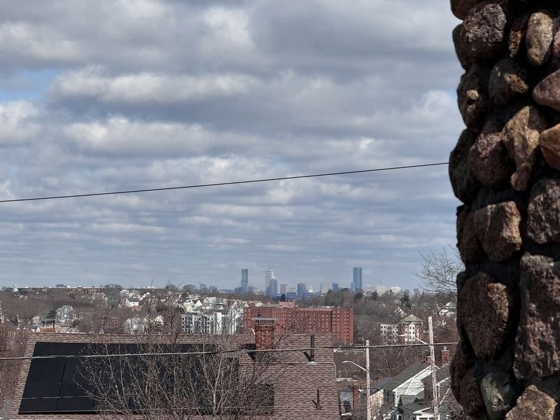 Abigail Adams Cairn - View of Boston. Click for full size. Abigail Adams Cairn - View of Boston image. Click for full size.