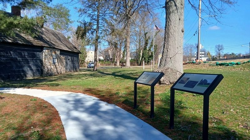 Darby Creek Then and Now Markers and Morton Homestead image. Click for full size.