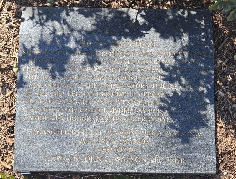 The U.S. Navy Flag Marker. Click for full size. The U.S. Navy Flag Marker image. Click for full size.