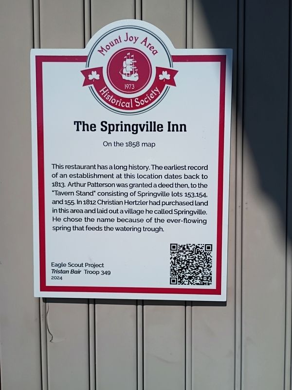 The Springville Inn Marker image. Click for full size.