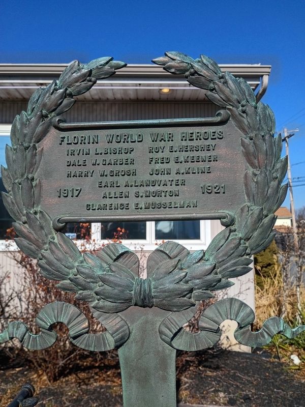 Florin World War Heroes Marker. Click for full size. Florin World War Heroes Marker image. Click for full size.