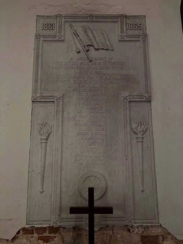 Old Men and Boys Memorial Tablet. Click for full size. Old Men and Boys Memorial Tablet image. Click for full size.