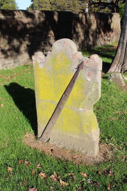 Blandford Churchyard Battle Damage image. Click for full size.