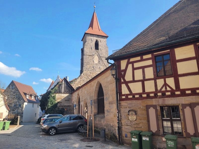 Glockengie�erspital mit St. Leonhardskirche / Glockengie�er Hospital with St. Leonhard�s Church Mark image. Click for full size.