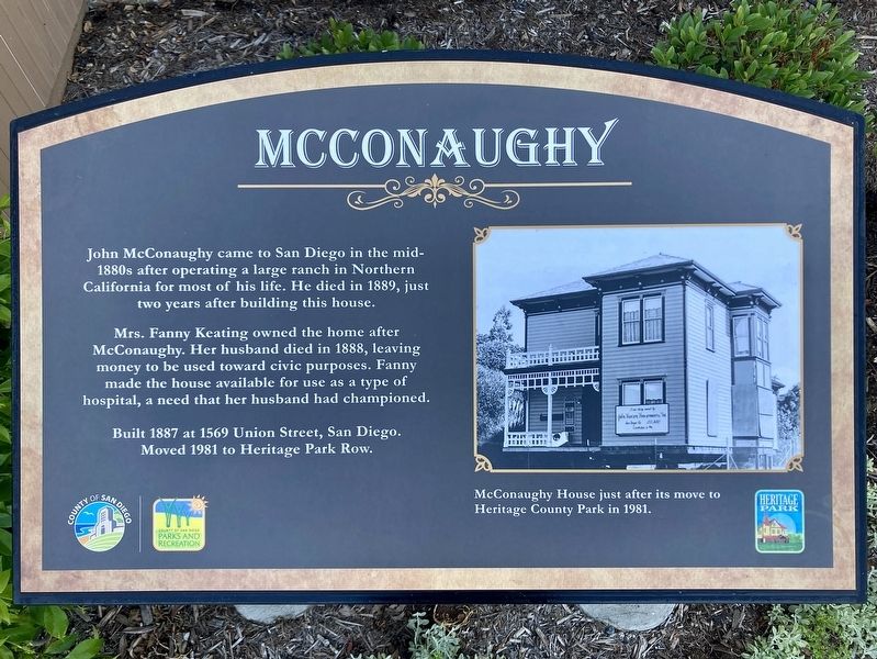 McConaughy House Marker. Click for full size. McConaughy House Marker image. Click for full size.