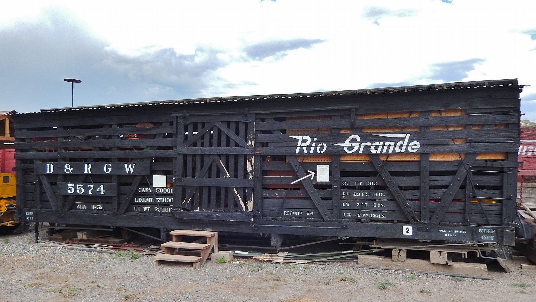 Denver & Rio Grande Western Stock Car No. 5574. Click for full size. Denver & Rio Grande Western Stock Car No. 5574 image. Click for full size.