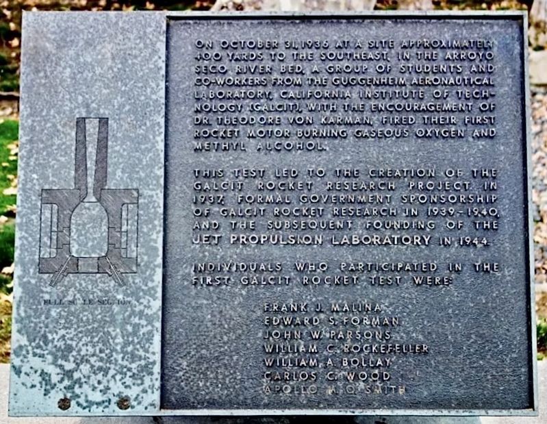 Jet Propulsion Laboratory Marker image. Click for full size.