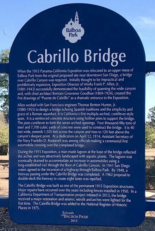 Cabrillo Bridge Marker image. Click for full size.