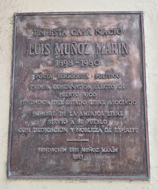 Luis Mu�oz Marin Marker image. Click for full size.