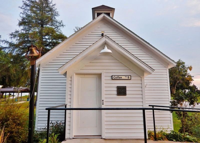Colfax No. 9 Schoolhouse (<i>front entrance</i>). Click for full size. Colfax No. 9 Schoolhouse (<i>front entrance</i>) image. Click for full size.