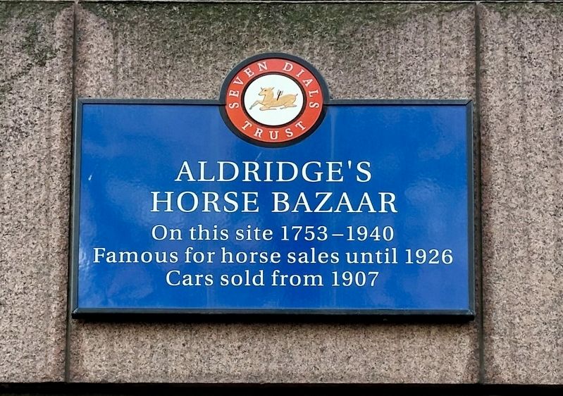 Aldridge’s Horse Bazaar Marker. Click for full size. Aldridge’s Horse Bazaar Marker image. Click for full size.