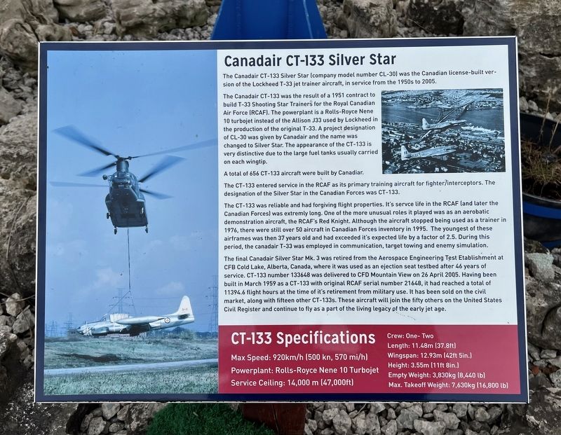 Canadair CT-133 Silver Star Marker image. Click for full size.
