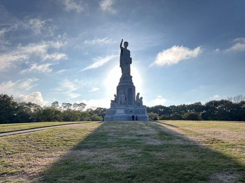The National Monument to the Forefathers Marker image. Click for full size.